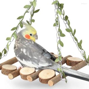 Andere vogels levert natuurlijke tak slingerende papegaai speelgoed klimplank plank habitat houten kooi accessoires