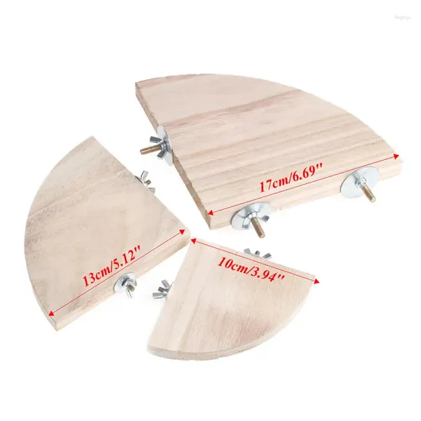 Autres fournitures d'oiseaux Plate-forme de ventilateur de support en bois naturel pour hamster chinchilla souris gerbille