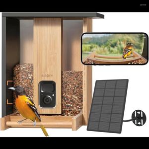 Autres fournitures pour oiseaux NETVUE Birdfy AI - Mangeoire intelligente améliorée avec caméra à énergie solaire, identification gratuite de 6 000 espèces, détection de mouvement