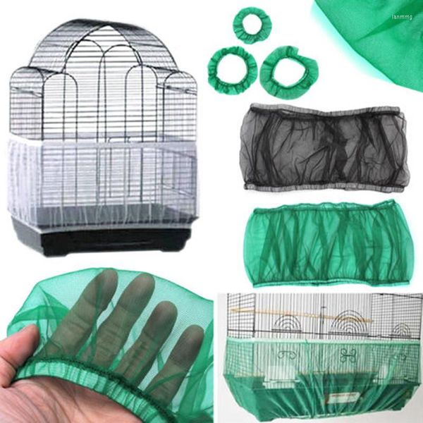Autres fournitures pour oiseaux Nylon Net Cage Cover Shell Jupe Netease Nettoyage Seed Catcher Accessoires Ventilation Perroquet