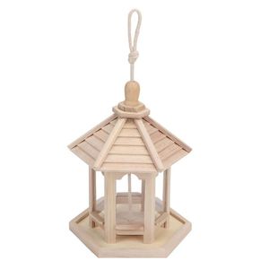 Autres fournitures pour oiseaux en plein air Durable en bois en plastique suspendu Transparent mangeoire maison caisse de nourriture pour animaux de compagnie Type de montage nichoir alimentation en eau