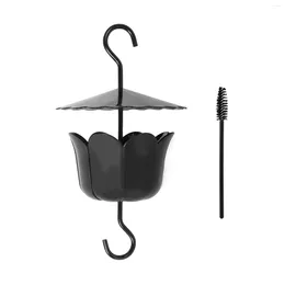 Otros suministros de aves alimentador de gran tamaño de gran tamaño plástico gancho de protección de hormigas negras con refugio paraguas