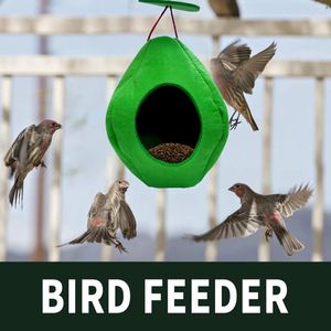 Autres fournitures d'oiseau en plein air mangeur pour animaux de compagnie en feutre de matériau suspendu maison de nidification pour colibris