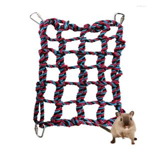 Autres fournitures d'oiseau Parakeet Ladder Net réutilisable Parrot grimpant aux oiseaux colorés Exercice Produits Hamac Hamac pour les petits animaux Ferrets