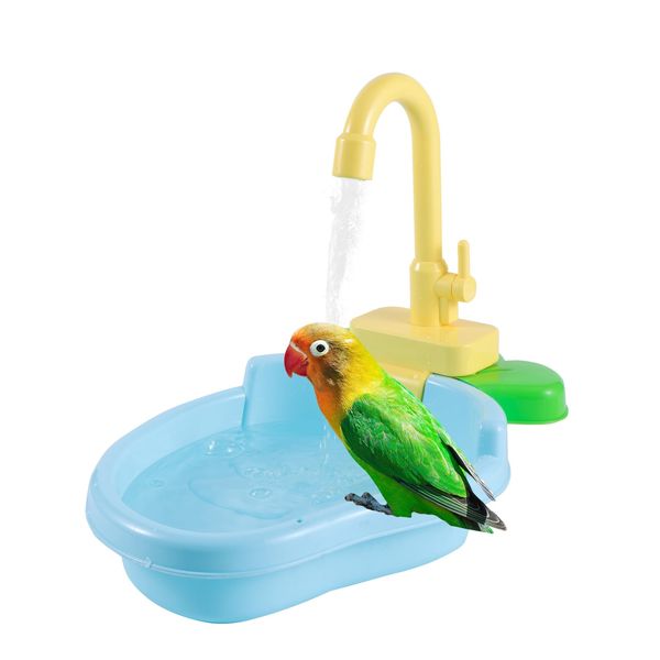 Otros suministros para pájaros Parrot Baño Ducha Bañera Juguetes Automáticos Loros Piscina para niños con grifo Piscinas Alimentador para mascotas Cocina 230909