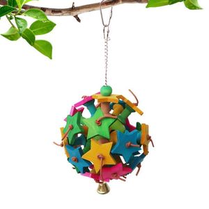 Autres fournitures d'oiseaux Fournitures de perroquets Jouets de morsure Accessoires portables Bloc en bois pour petits oiseaux calopsittes