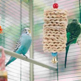 Autres fournitures d'oiseaux Perroquet Jouet à mâcher Belle à mâcher Jouets en bois suspendus drôle de dentition de maïs suspendu
