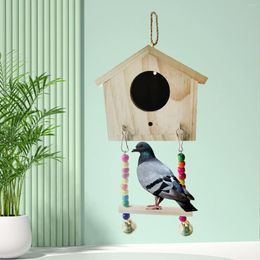 Autres fournitures pour oiseaux Jouet à mâcher pour perroquet avec balançoire Jouets décoratifs pour pieds rongeant à mâcher pour