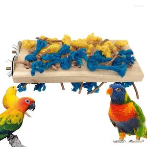 Autres fournitures d'oiseaux Parrot Toys Toys à mastication durable jouet en bois domestique pochent de la pochette petite pour divers oiseaux