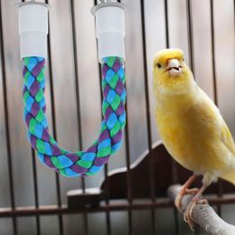 Autres fournitures d'oiseaux perroquet escalade corde de coton perruche jouets cage calopsitte drôle goût de suspension résistant à l'usure domestique