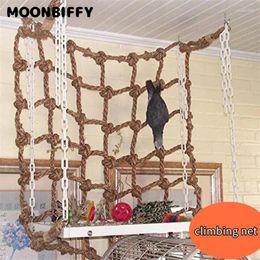 Autres fournitures d'oiseaux Perroquet Filet d'escalade Jouets Accessoires M L Swing Rope Stand Hamac avec crochet suspendu à mâcher mordre