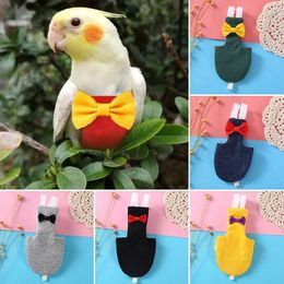 Autres fournitures d'oiseaux Perrot Diaper avec Bowtie Flight Suit Nappy Clothes Pergeon Pigeon Pet