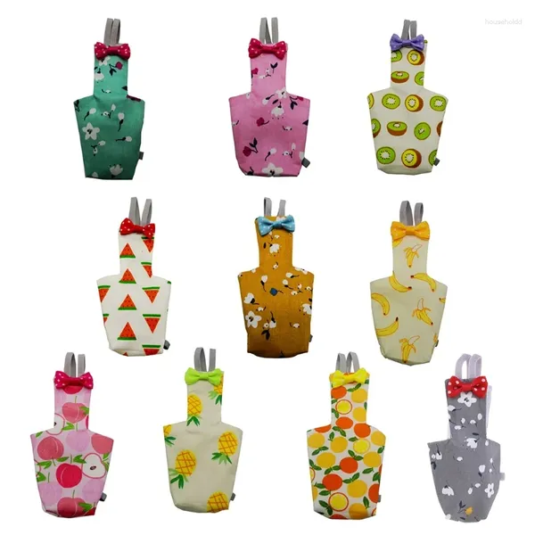 Otros suministros para aves Pañal para loros con pajarita Linda fruta colorida Floral Cockatiel Palomas S / M Mascotas Aves Traje de vuelo Ropa impermeable