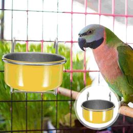 Autres fournitures d'oiseaux Perrot Bol de nourriture Cage Dispensateur Dispensier ACCESSOIRES DE PARAKEET PETIT SILLE PRINT D'ORDANCE D'ALIFICATION