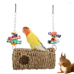 Autres fournitures d'oiseaux Perrot Hamac Touet Sea-Mergrass Tente blouli avec des formes arrondies pour les hamsters des canaris chinchillas noirs