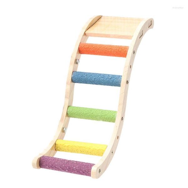 Autres fournitures d'oiseaux Échelles de perroquet Suspendez des jouets Stand Toy Échelle en bois pour perruches Exercice Jouer Cockatiels