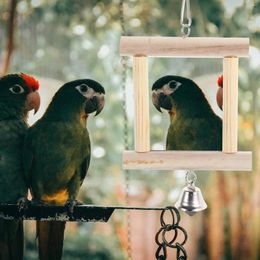 Autres fournitures d'oiseaux Parrot Mirror Toy Cage Jouets pour perruches Poussin Cockatiel Poulet Cockatiels Petit