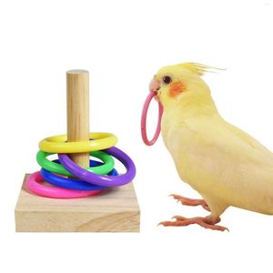 Andere vogelbenodigdheden Papegaairingspeelgoed Massief hout Educatief Intelligentietraining Interactief speelgoed Vogelaccessoires