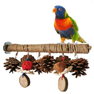 Other Bird Supplies Parrot Standing Stick Wood Pole Cockatiel Parakeet Perches Bite Claw Grinding Toy Cage Accessories Pet Toys