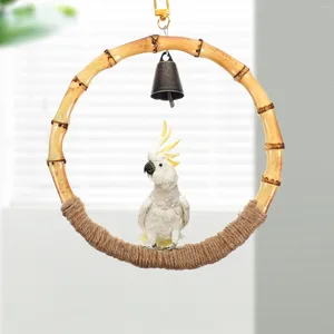 Autres fournitures d'oiseaux Parrot Summer Hammock Toys pour les petites perruches Swing Bamboo Accessoires Cage