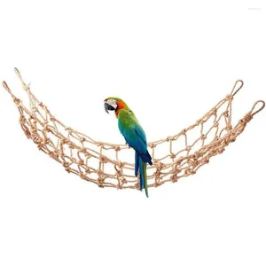 Autres fournitures d'oiseaux Perrot Swing Rope Birds suspendu l'escalade net avec crochet hammock stand à masquer jouant aux jouets de gym 30x20cm