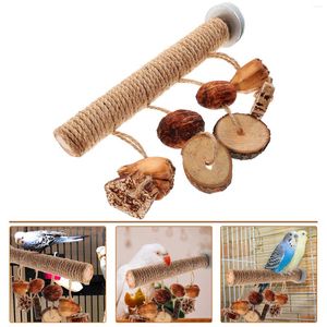 Autres fournitures d'oiseaux Perroquet Jouet à mâcher Perches Perruche Cage Accessoires Stand Cockatiels Cage à oiseaux en bois Jouets de morsure