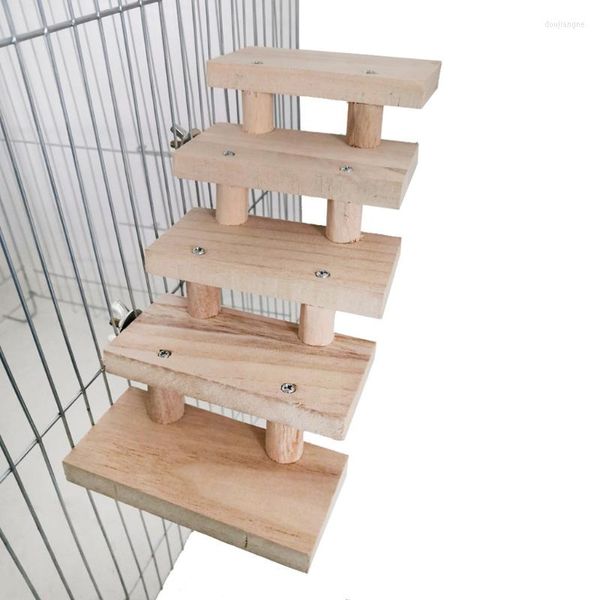 Autres fournitures d'oiseaux Jouets de perroquet Échelle de hamster Couches d'entraînement Escaliers d'escalade en bois Accessoires de cage cadeau pour animaux de compagnie