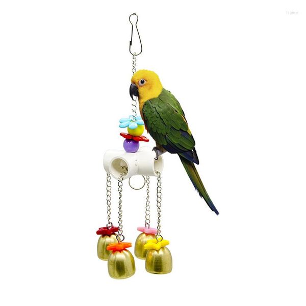 Autres fournitures d'oiseaux Jouets de perroquet Jouets de carillons de vent Jouet Creative Interactive Ball Bell Cordes Pet Suspendus Cloches Décor de Noël Cage