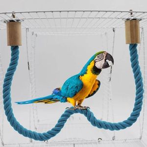 Autres fournitures d'oiseaux Perrot Traine Jouet Cage Coton Corde Rope Bendable Pet debout Stick Perche Perche pour les perruches Parakeet