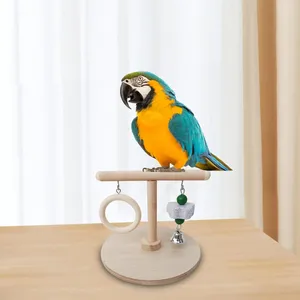 Autres fournitures d'oiseaux Perroquets Playstand Tabletop Play Training Stand Plate-forme pour Conures Finches Macaw Perakeets Cockatoo