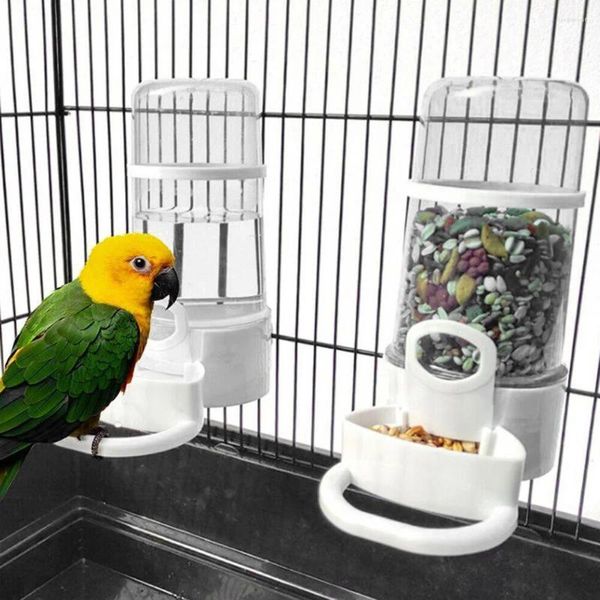 Otros suministros de aves alimentador de bebedor automático de mascotas de plástico multifuncional recipiente de alimentos para loros resistentes al desgaste