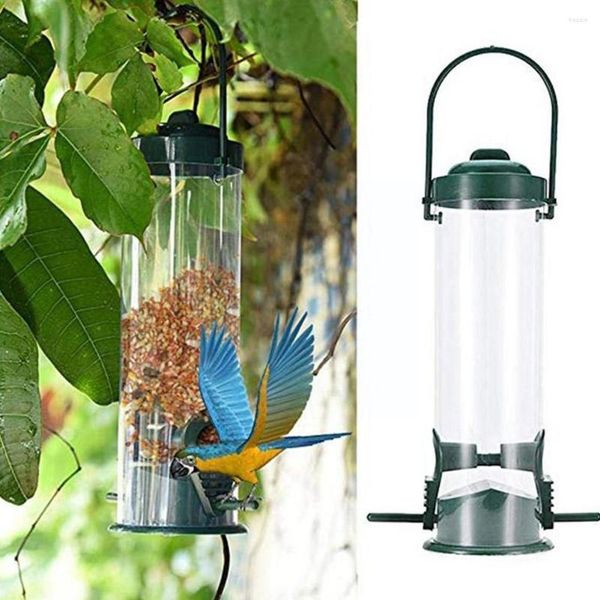 Otros suministros para pájaros Comedero para mascotas Dispensador de alimentos Colgando al aire libre Herramienta de agujeros voladores Pie automático Animal Alimentación múltiple O3T0