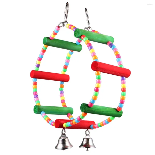 Autres fournitures d'oiseau pour animaux de compagnie Ferris Wheel Toy coloré à mastication colorée Bamboo Birds Pet Cage Accessoire pour charmant