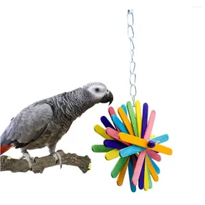 Autres fournitures d'oiseau pour animaux de compagnie Perrot suspension des jouets à chaîne swing stand de cage parkeet mâter la décoration de jouets