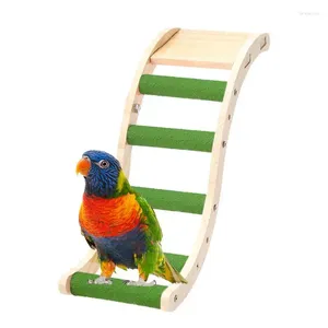 Autres fournitures d'oiseaux pour animaux de compagnie Prifting Bridge Stand Toy Wood Laaser pour perruche