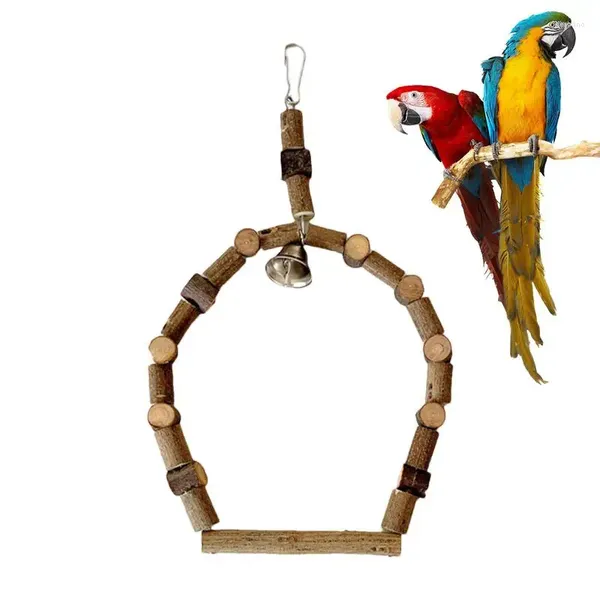 Autres fournitures d'oiseau pour animaux de compagnie Parrot Cage Toys Natural Wooden Mochette Stand pour la perruche Casque