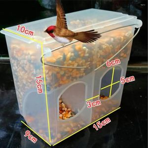 Autres fournitures d'oiseaux Pigeon Deux trous suspendus Cage Boîte Mangeoire automatique Grande capacité Alimentaire Boîte de rangement Oiseaux