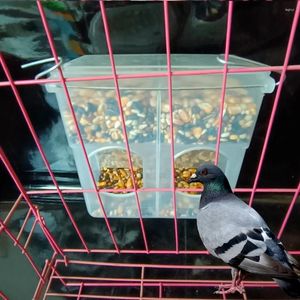 Autres fournitures d'oiseaux Pigeon Deux trous suspendus Cage Boîte Mangeoire automatique Grande capacité Alimentaire Boîte de rangement Oiseaux Animaux Produit