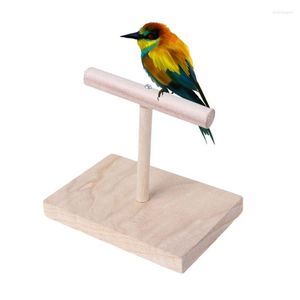 Andere vogels levert draagbare houten huisdier papegaai training rotatie neergestreken standaard platform vogels slijpen speelgoed