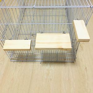 Andere vogelbenodigdheden verlichten verveling en verhoogt activiteitenniveau Wood Stand Platform Toy slijpende schone kooi -accessoires voor papegaai ham