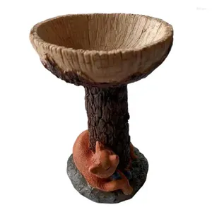 Autres fournitures d'oiseaux Résine en forme de champignon en forme de champignon Distributeur de nourriture Fontaine d'eau extérieure Outil de boisson pour fosse septique Accessoire de perroquet