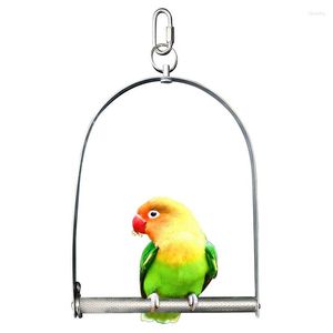 Autres fournitures d'oiseaux vendant la chaîne de jouet de balançoire en acier inoxydable drôle hamac perroquet suspendu pour produits pour animaux de compagnie
