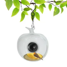 Autres fournitures d'oiseaux Smart Feeder avec une forme de caméra en forme de pomme colibri de colibris sur le microphone Auto Birds et aviser le wifi