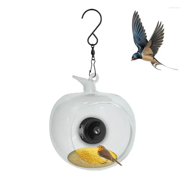 Autres fournitures d'oiseaux Smart Feeder avec une caméra Apple Shape House Microphone Auto Capture Auto Capture Birds et aviser WiFi Live