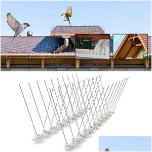 Autres fournitures d'oiseaux Spikes pour pigeons petits oiseaux chat 15 pieds anti-dissuasion en acier inoxydable 14 bandes livraison directe maison jardin animal de compagnie DHz8L