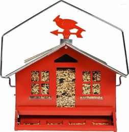 Autres fournitures d'oiseaux Squirrel-Be-Gone II Country House Feeder With Weathervane 8 lb rouge 14W x 11.3d Ins Outdoor