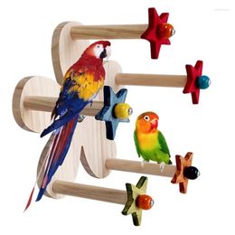 Andere vogelbenodigdheden staande zitplaatsen Parrot Wheel Toy Cage Decors voor Conures Lovebirds 6XDE