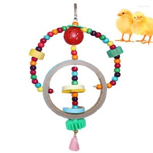 Autres fournitures d'oiseaux Swing Jouets à mâcher Nibble Perroquet Molaire Jouet Crochet en métal Design Accessoires pour animaux de compagnie pour perroquets moyens perruches perruches perruches