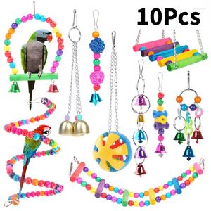 Autres fournitures d'oiseaux Cage de jouets Swing Stand Polon