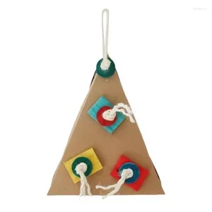 Autres fournitures d'oiseau Toys pour les pochettes Papier Paper Triangulaire Cage coloré Accessoires Parkets Percues Budgees Conure and Perrosts Fourniture